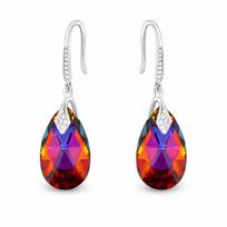Sidabriniai auskarai „Baroque III (Volcano)“ su Swarovski® kristalais