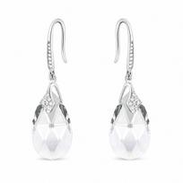 Sidabriniai auskarai „Baroque III“ su Swarovski® kristalais