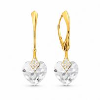 Sidabriniai auskarai „Cute Valentine“ su Swarovski® kristalais