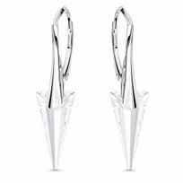 Sidabriniai auskarai „Spike II“ su Swarovski® kristalais