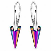 Sidabriniai auskarai „Spike II (Vitrail Medium)“ su Swarovski® kristalais