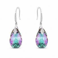 Sidabriniai auskarai „Baroque III (Vitrail Light)“ su Swarovski® kristalais