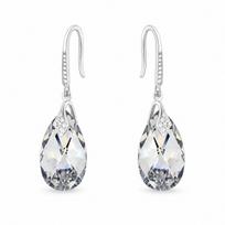Sidabriniai auskarai „Baroque III (Comet Argent Light)“ su Swarovski® kristalais