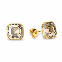 Sidabriniai auskarai „Imperial II (Golden Shadow)“ su Swarovski® kristalais