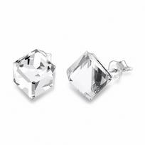 Sidabriniai auskarai „Rubicon II (Comet Argent Light)“ su Swarovski® kristalais