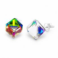 Sidabriniai auskarai „Rubicon II (Vitrail Medium)“ su Swarovski® kristalais