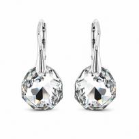 Sidabriniai auskarai „Frozen Edges“ iš 925 prabos sidabro su Swarovski kristalais