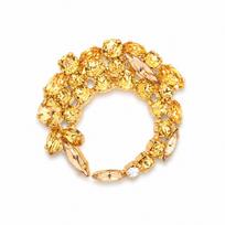 Segė moterims DiamondSky „Kristalo Šakelė (Golden Topaz / Colorado Topaz)“ su Swarovski kristalais