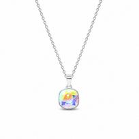 Sidabrinis pakabukas „Glare (Aurora Borealis)“ su Swarovski® kristalais