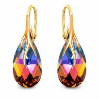 Sidabriniai auskarai „Baroque VII (Volcano)“ iš 925 prabos sidabro su Swarovski kristalais