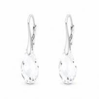 Sidabriniai auskarai „Enchanté“ su Swarovski® kristalais