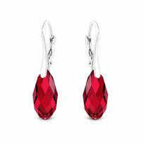 Sidabriniai auskarai „Enchanté (Scarlet)“ iš 925 prabos sidabro su Swarovski kristalais