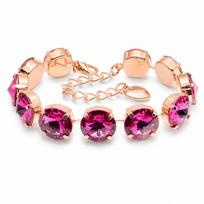 Apyrankė moterims DiamondSky „Vortex (Fuchsia)“ su Swarovski kristalais