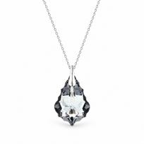 Sidabrinis pakabukas „Baroque V (Silver Night)“ su Swarovski® kristalais