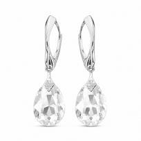 Sidabriniai auskarai „Moon Shine“ iš 925 prabos sidabro su Swarovski kristalais