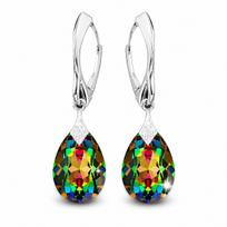 Sidabriniai auskarai „Moon Shine (Vitrail Medium)“ iš 925 prabos sidabro su Swarovski kristalais