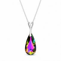 Sidabrinis pakabukas „Rainbow Waterfall (Vitrail Medium)“ su Swarovski® kristalais