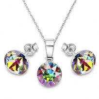 Sidabrinis papuošalų rinkinys moterims „Classic (Vitrail Medium)“ su Swarovski® kristalais