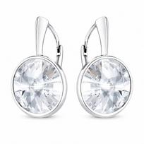 Sidabriniai auskarai moterims DiamondSky „Clarice„ su Swarovski kristalais