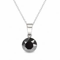 Sidabrinis pakabukas „Classic (Jet Hematite)“ su Swarovski® kristalais