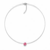 Nematomas sidabrinis pakabukas „Invisible (Fancy Pink)“ su Swarovski® kristalu