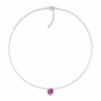 Nematomas sidabrinis pakabukas „Invisible (Fancy Purple)“ su Swarovski® kristalu