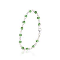 Sidabrinė apyrankė su cirkoniais „Emerald Radiance“