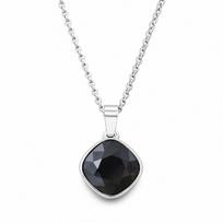 Sidabrinis pakabukas „Glare II (Jet)“ su Swarovski® kristalais