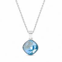 Kaklo papuošalas moterims DiamondSky „Glare II (Aquamarine)“ su Swarovski kristalais