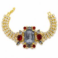 Apyrankė „Aurora (Dark Grey Ignite / Light Siam)“ su Swarovski® kristalais