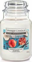 Žvakė, aromatinė Yankee Candle Home Inspiration Pomegranate Coconut, 110 - 150 h, 538 g, balta sp.