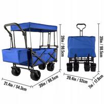 Vevor sodo transportavimo vežimėlis 98,5x54,3x98,5cm mėlynas 600d Oxford Pe