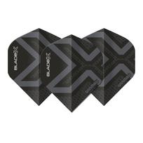 Smiginio strėlyčių sparneliai Winmau Blade X Prism Delta Metallic, juodi