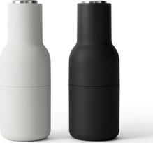 Audo Copenhagen Pipirų, druskos ar prieskonių malūnėliai Bottle Grinder Steel juodos ir baltos spalvos 2 vnt.