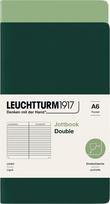 Leuchtturm 1917 Užrašų knygelės Jottbook A6, linijomis, lanksčiu viršeliu, žalios, 80 g/m², 2 vnt.