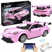 CaDA Konstrukcinių Kaladelių Automobilis Legend Sports Car RS – Rožinis, Nuotoliniu Būdu Valdomas RC Modelis, 280 Detalių