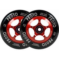 Paspirtuko ratukai Proto Spoked Sliders 2 vnt. Black On Red 110mm