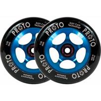 Paspirtuko ratukai Proto Spoked Sliders 2 vnt. Black On Blue 110mm