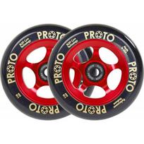 Paspirtuko ratukai Proto Spoked Grippers 2 vnt. Black On Red 110mm