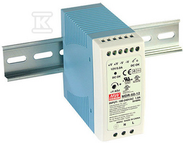 Mean Well MAITINIMO TAIKYMAS DIN bėgeliui 60W 24V 2,5A
