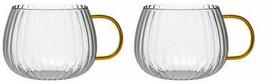 Tulip Vialli Design - Tulpių rinkinys iš 2 puodelių su geltona rankena 350ml