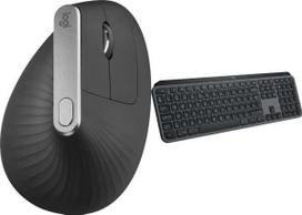 Logitech MX vertikali ergonominė pelė (910-005448) + MX Keys S belaidės grafito spalvos, JAV (920-011587)