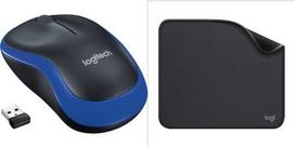 Pelė Logitech M185 mėlyna (910-002239) + Studio serija - GRAFITO (956-000049)