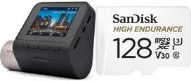 70mai vaizdo įrašymo įrenginys 70mai A500S Pro Plus+ juodas + „SanDisk High Endurance Micro SDXC“ 128GB kortelė