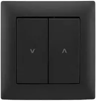 Vienišas žaliuzių jungiklis (dviejų klavišų) VCX WESA LC 12C Juodas