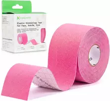 Veido ir kaklo kinezio juosta (kineziologinis teipas) Habys Face Elastic 5 cm × 5 m, rožinė