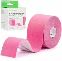 Sporto ir reabilitacijos kinezio juosta (kineziologinis teipas) Habys Standard Elastic 5 cm × 5 m, rožinė