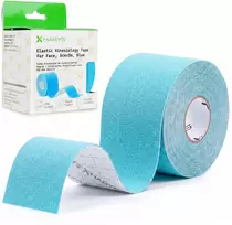 Veido ir kaklo kinezio juosta (kineziologinis teipas) Habys Face Elastic 5 cm × 5 m, mėlyna