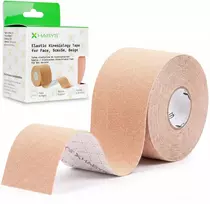 Veido ir kaklo kinezio juosta (kineziologinis teipas) Habys Face Elastic 5 cm × 5 m, smėlio spalva