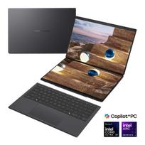 ASUS Zenbook Duo UX8407AA-SN094X   Asus Zenbook Duo UX8407AA-SN094X   Moher Gray   14 "   OLED   Touchscreen   3K   2880 x 1800 pixels   144 Hz   Glossy   Intel Core Ultra 9   388H   32GB   LPDDR5X   Solid-state drive capacity 2000GB   Intel Arc Graphics   Windows 11 Pro   802.11be   Bluetooth version 5.4   Keyboard language US international   Keyboard backlit   Warranty 24 month(s)   Battery warranty 12 month(s)